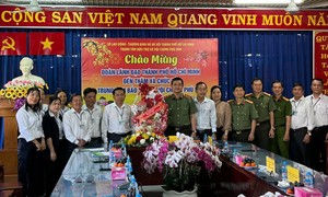 Trung tướng Lê Hồng Nam thăm, chúc Tết các đơn vị, gia đình tại TPHCM và Bình Dương