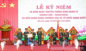 Binh đoàn 15 đón nhận Huân chương Bảo vệ Tổ quốc hạng Nhất