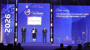 Tập đoàn Becamex được vinh danh Thương hiệu Vàng TPHCM năm 2026