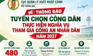 Tuyển chọn công dân thực hiện nghĩa vụ tham gia Công an nhân dân năm 2027