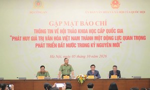Họp báo về Hội thảo quốc gia “Phát huy giá trị văn hóa Việt Nam thành động lực phát triển trong kỷ nguyên mới”