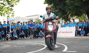 Phường Tân Uyên: Hơn 840 em học sinh được tập huấn, hướng dẫn kỹ năng lái xe an toàn