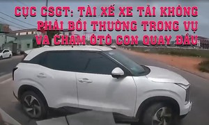 Cục CSGT thông tin về vụ tài xế xe tải va chạm với ôtô con quay đầu thiếu quan sát