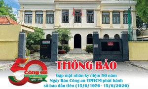 Mời họp mặt nhân dịp kỷ niệm 50 năm ngày Báo Công an TPHCM phát hành số báo đầu tiên
