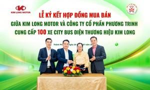 Kim Long Motor cung cấp 100 xe buýt điện cho Phương Trinh Buslines, góp phần đẩy mạnh giao thông xanh