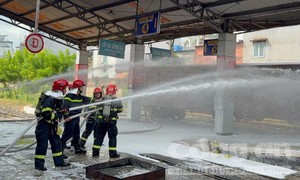 TPHCM: Thực tập phương án chữa cháy, cứu nạn tại Ga Sài Gòn