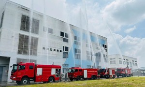 Thực tập phương án chữa cháy, cứu nạn cứu hộ quy mô lớn tại doanh nghiệp sản xuất ở TP.HCM