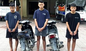Bắt giữ nhóm tuổi teen từ Hà Tĩnh ra Nghệ An trộm cắp xe máy