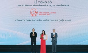AIA Việt Nam được vinh danh Top 10 công ty bảo hiểm nhân thọ uy tín năm 2026