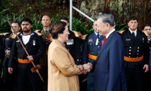 Lễ đón trọng thể Tổng Bí thư, Chủ tịch nước Tô Lâm thăm cấp Nhà nước tới New Zealand