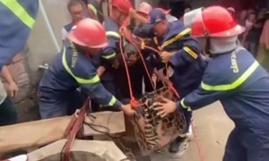 Video: Cảnh sát PCCC-CNCH giải cứu người đàn ông rơi xuống giếng sâu