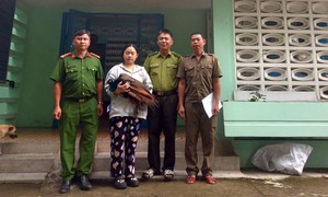 Công an xã Đông Thạnh vận động người dân giao nộp cá thể công Ấn Độ