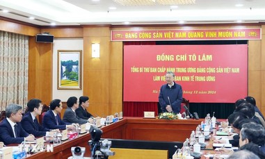 Tổng Bí thư Tô Lâm làm việc với Ban Kinh tế Trung ương