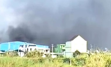 Kịp thời dập tắt đám cháy lớn tại nhà máy lúa gạo Thái Dương