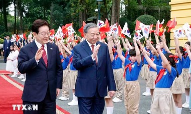 Tổng Bí thư, Chủ tịch nước Tô Lâm chủ trì Lễ đón chính thức Tổng thống Hàn Quốc Lee Jae Myung