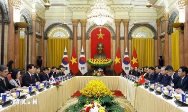 Lễ trao các văn kiện hợp tác giữa Việt Nam và Hàn Quốc