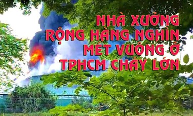 Cháy nhà xưởng trong KCN ở phường Vĩnh Tân, Cảnh sát PCCC nỗ lực khống chế