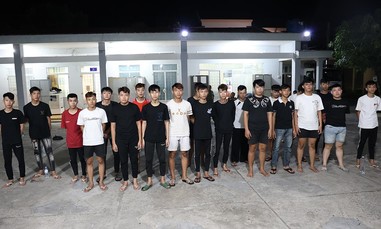 Nhanh chóng truy xét bắt giữ 33 đối tượng của 2 băng nhóm hỗn chiến lúc 1 giờ sáng