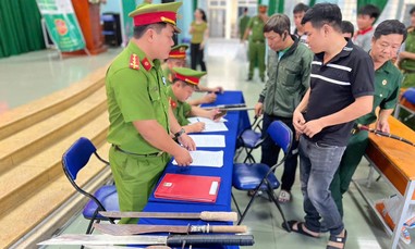 Công an xã Tân An Hội: Quyết liệt với tội phạm, vi phạm pháp luật về vũ khí, vật liệu nổ