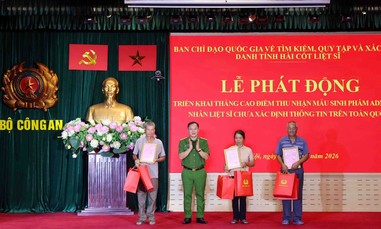 Bộ Công an phát động cao điểm thu nhận mẫu sinh phẩm ADN thân nhân liệt sĩ trên toàn quốc