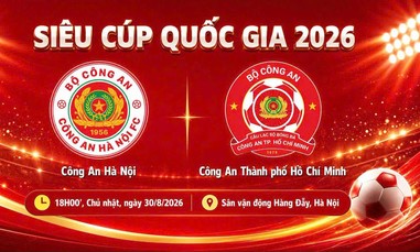Bầu không khí rộn ràng trước trận Siêu cúp Quốc gia giữa Công an TPHCM và Công an Hà Nội