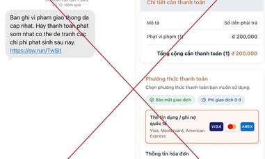 Cảnh giác thủ đoạn mạo danh cơ quan Công an, gửi tin nhắn “phạt nguội” kèm đường link giả để lừa đảo