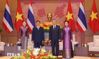 Tổng Bí thư, Chủ tịch nước Tô Lâm chủ trì Lễ đón Nhà vua Vương quốc Thái Lan thăm cấp Nhà nước tới Việt Nam
