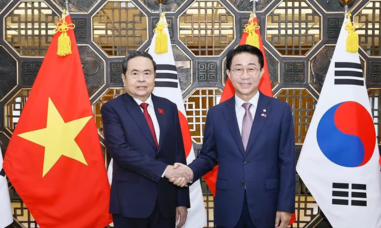Chủ tịch Quốc hội Trần Thanh Mẫn hội đàm với Chủ tịch Quốc hội Hàn Quốc Cho Jeong Sik
