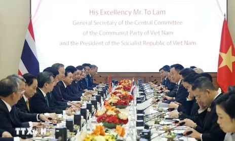 Tổng Bí thư, Chủ tịch nước Tô Lâm hội đàm với Thủ tướng Thái Lan Anutin Charnvirakul