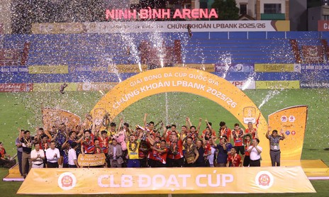 Thắng Ninh Bình FC 2-1 trong trận chung kết, CLB Công an TPHCM giành Cúp Quốc gia 2025-2026