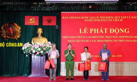 Bộ Công an phát động cao điểm thu nhận mẫu sinh phẩm ADN thân nhân liệt sĩ trên toàn quốc