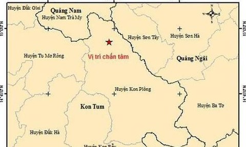 Liên tiếp xảy ra 5 trận động đất tại Kon Tum trong sáng 9/2