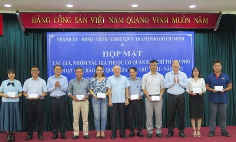 TPHCM: Khen thưởng các tác giả đạt Giải Báo chí Quốc gia năm 2023