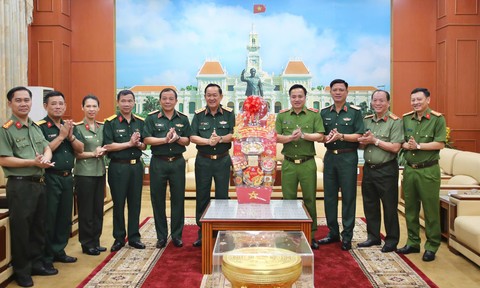 Thượng tướng Võ Minh Lương, Thứ trưởng Bộ Quốc phòng thăm, chúc Tết Công an TPHCM