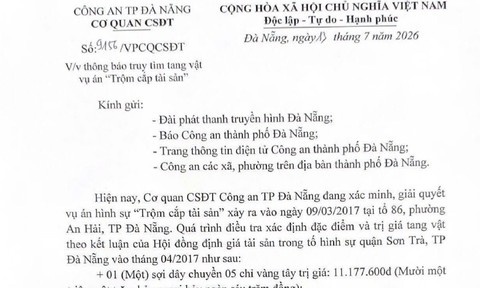 Truy tìm tang vật vụ trộm tài sản hơn 150 triệu đồng từ 9 năm trước