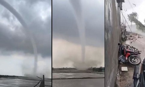 Video: Khoảnh khắc vòi rồng “khủng” quét qua cánh đồng, cuốn bay nhiều mái tôn