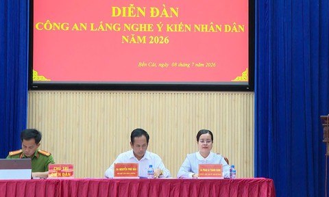 Công an phường Bến Cát: Tổ chức diễn đàn "Công an lắng nghe ý kiến Nhân dân" năm 2026