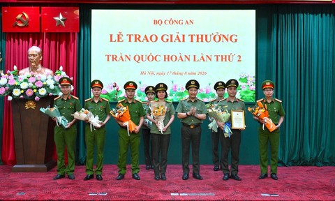 Bộ Công an: Trao Giải thưởng Trần Quốc Hoàn cho các tác giả có công trình khoa học xuất sắc