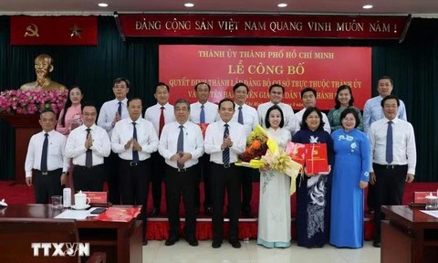 Thành ủy TPHCM lập hai đảng bộ cơ sở, đổi tên Ban Tuyên giáo và Dân vận Thành ủy thành Ban Tuyên giáo Thành ủy