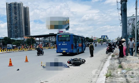 Nam thanh niên bị xe buýt cán tử vong ở TPHCM